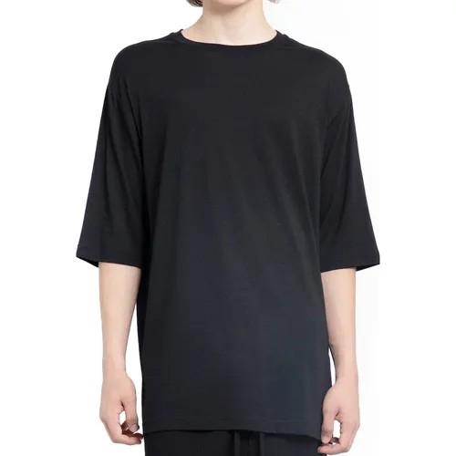 Oversized Schwarzes Baumwoll-Modal-T-Shirt , Herren, Größe: S - Thom Krom - Modalova