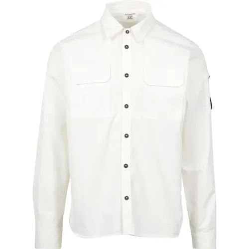 Cotton Shirt with Collar and Pockets , male, Sizes: XL, M, L, S - C.P. Company - Modalova