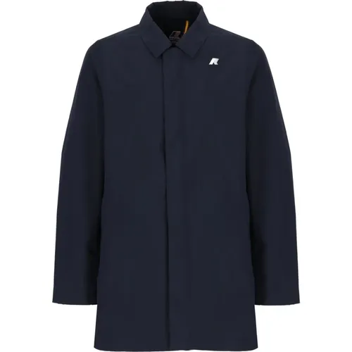 Waterproof Jacket Collar Zip Pockets , male, Sizes: S, L, XL - K-way - Modalova