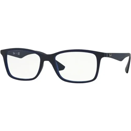 Blaue Matte Kunststoffbrille , Herren, Größe: 54 MM - Ray-Ban - Modalova