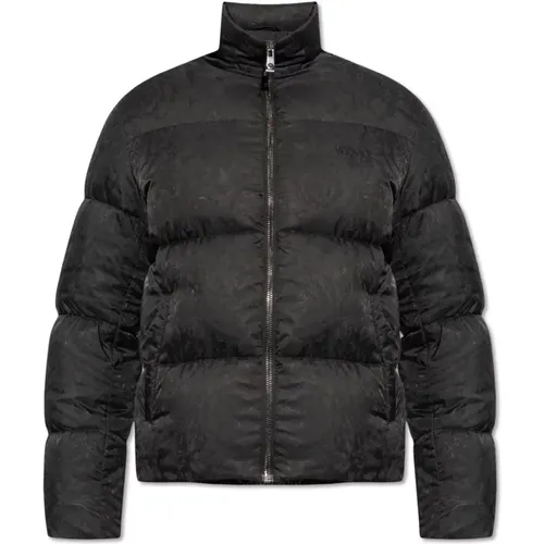 Down jacket with `Barocco` motif , male, Sizes: XL, M, L - Versace - Modalova