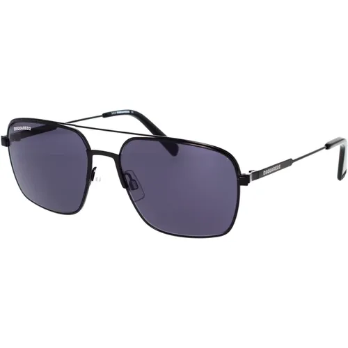 Stylische Sonnenbrille mit dunkelgrauen Gläsern - Dsquared2 - Modalova