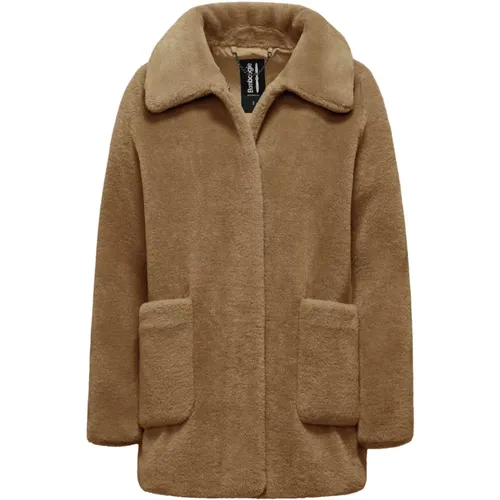 Lapin Effect Eco-Fur Coat , female, Sizes: M, XS - BomBoogie - Modalova