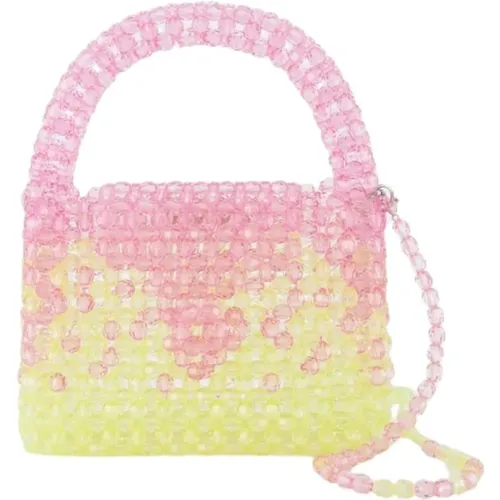 Ss23Bg01 Hobo Bag - Pink/Green - Pearl , female, Sizes: ONE SIZE - Germanier - Modalova