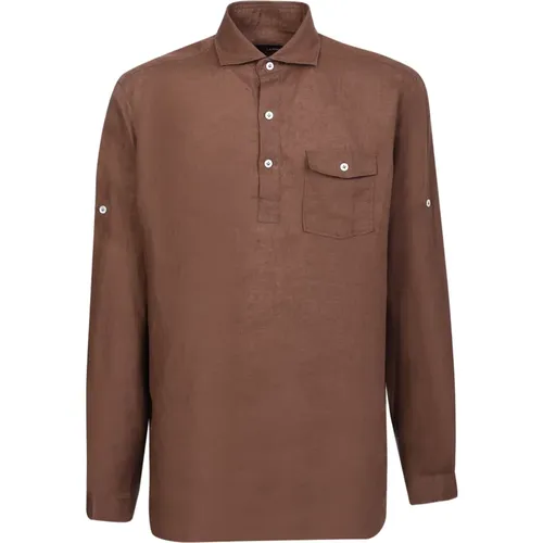 Linen shirt by , male, Sizes: XL, S - Lardini - Modalova