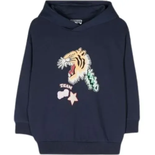 Kapuzenpullover Mädchen Marineblau - Kenzo - Modalova