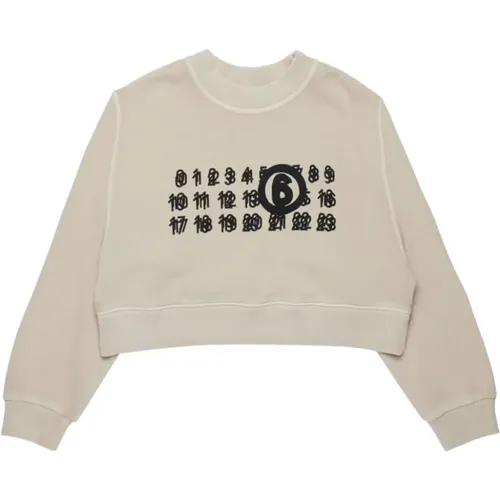 Beiger Pullover mit Einzigartigem Stil - MM6 Maison Margiela - Modalova