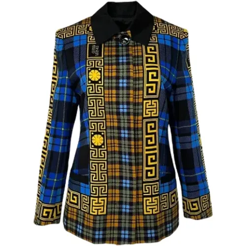 Pre-owned Wool outerwear , female, Sizes: 2XL - Versace Pre-owned - Modalova