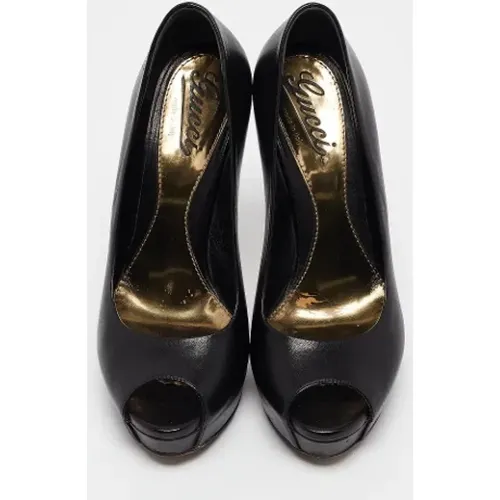 Pre-owned Leather heels , female, Sizes: 4 UK - Gucci Vintage - Modalova