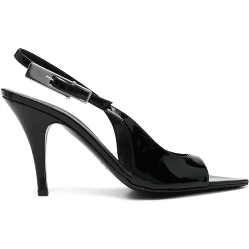 Schwarze Lack Slingback High Heel Schuhe , Damen, Größe: 37 EU - Gia Borghini - Modalova