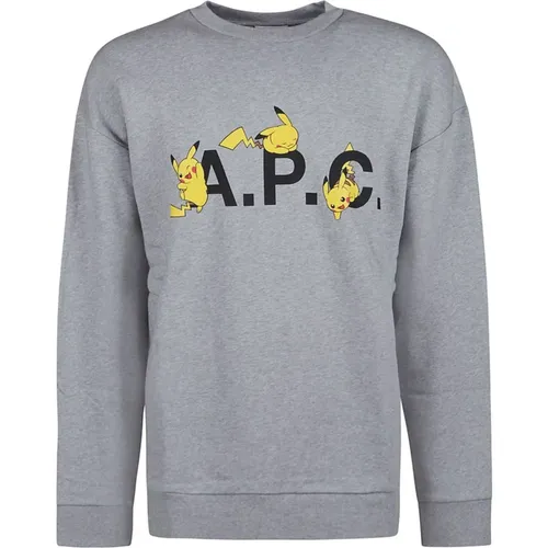 Pokémon Logo Cotton Sweatshirt , male, Sizes: M, XL, L - A.p.c. - Modalova
