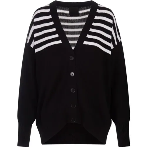 Black Striped Long-Sleeved Cardigan , female, Sizes: XS, M, S - Givenchy - Modalova