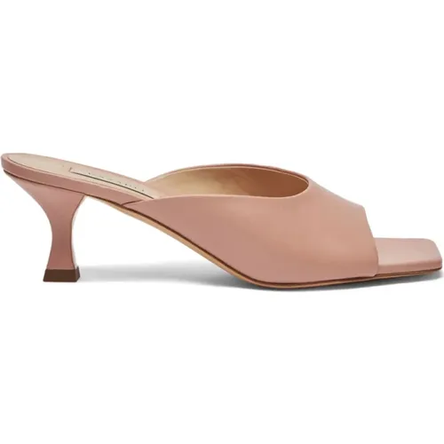 Geraldine Rosa Leder Mule , Damen, Größe: 39 1/2 EU - Casadei - Modalova