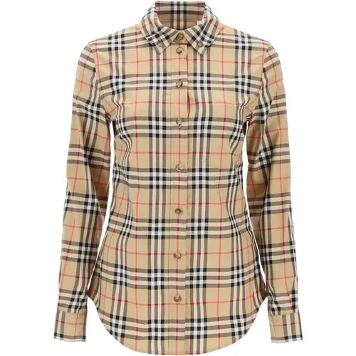 Vintage Check Pattern Button Down Shirt , female, Sizes: 3XS - Burberry - Modalova
