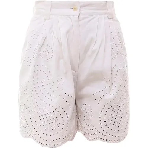 Embroidered Cotton Shorts , female, Sizes: XS - Laurence Bras - Modalova