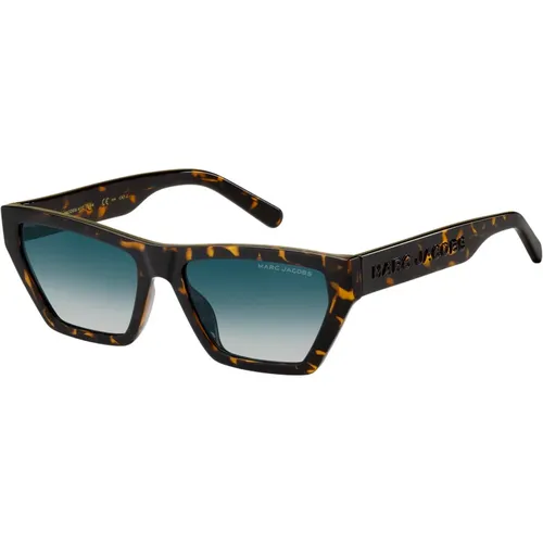 Havana Sunglasses Light Blue Shaded , female, Sizes: 55 MM - Marc Jacobs - Modalova