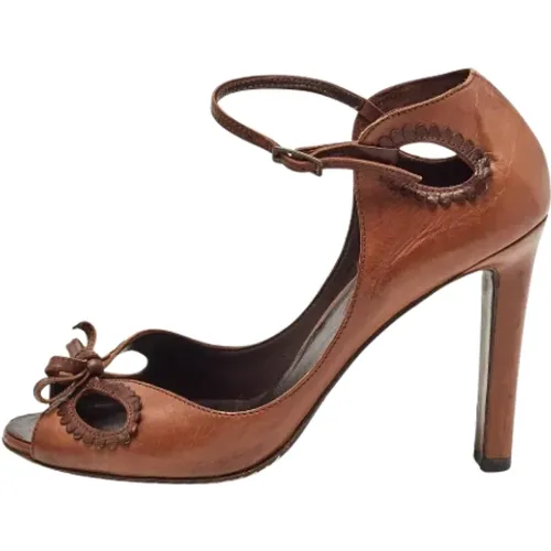 Pre-owned Leather sandals , female, Sizes: 6 UK - Manolo Blahnik Pre-owned - Modalova