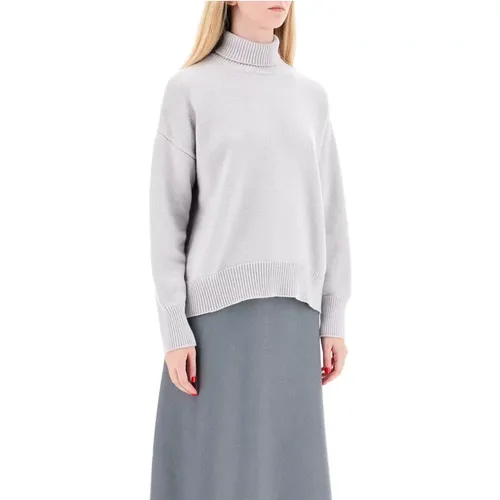 Weicher Woll-Kaschmir-High-Neck-Pullover , Damen, Größe: S - MRZ - Modalova