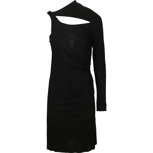 Asymmetric Slash Mini Dress , female, Sizes: 2XS, S - Victoria Beckham - Modalova