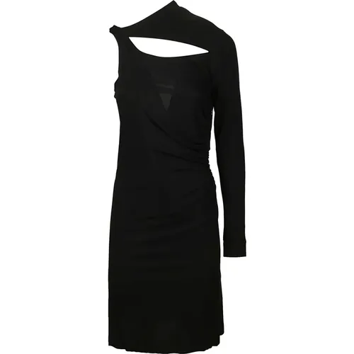 Asymmetric Slash Mini Dress , female, Sizes: 2XS, S, XS - Victoria Beckham - Modalova