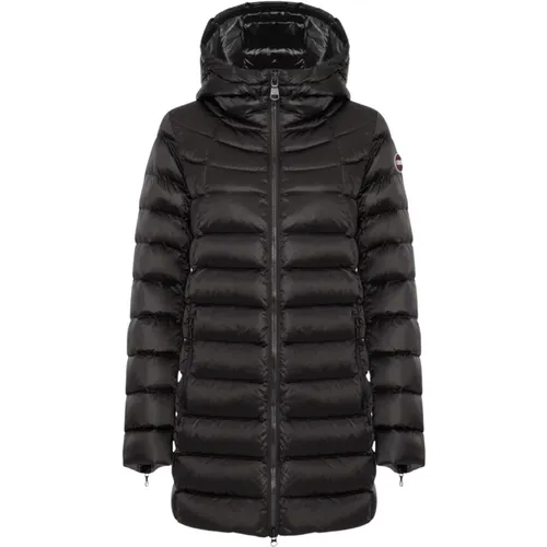 Medium iridescent women`s down jacket with hood , female, Sizes: S, L, XS - Colmar - Modalova