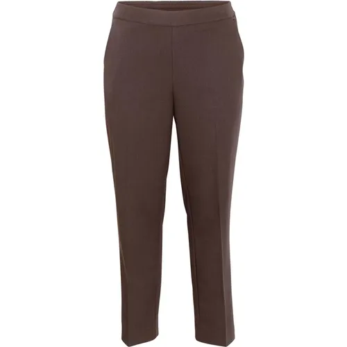 Java Straight-Leg Hose mit Elastischem Bund , Damen, Größe: 5XL - Kaffe Curve - Modalova