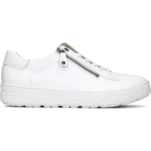 Weiße Sneakers mit Reißverschluss , Damen, Größe: 39 1/2 EU - Hartjes - Modalova
