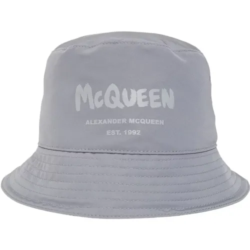 Logo Print Bucket Hat - alexander mcqueen - Modalova