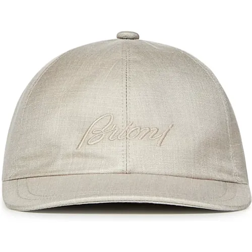 Embroidered Cap Silk Cashmere , male, Sizes: M - Brioni - Modalova