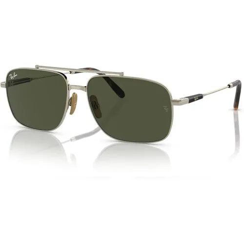 Rectangular Sunglasses Michael Titanium Rb8096 , unisex, Sizes: 59 MM - Ray-Ban - Modalova