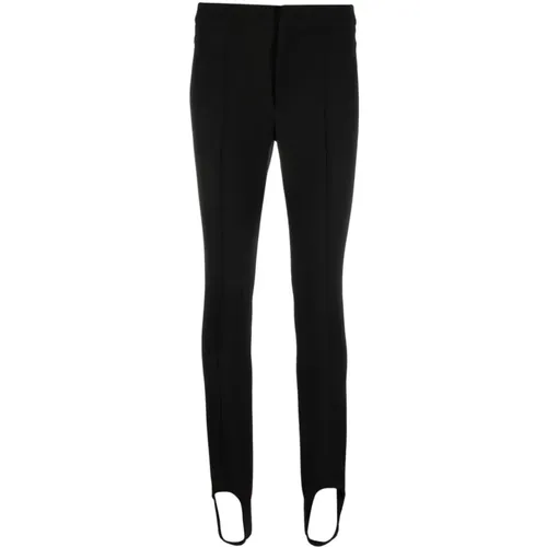 Schwarze Falten Steigbügel Leggings , Damen, Größe: S - Moncler - Modalova