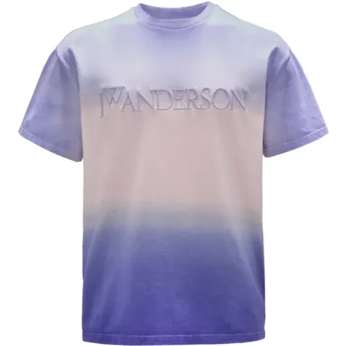 Verlauf Besticktes Lavendel T-Shirt - JW Anderson - Modalova