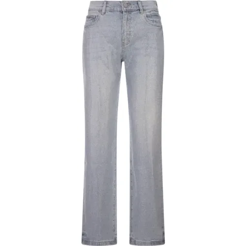 Crystal Appliqué Slim Straight Jeans , female, Sizes: W29, W26, W25, W27 - Purple Brand - Modalova