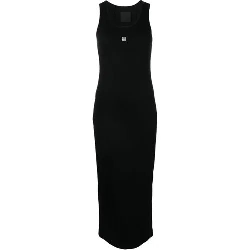 Ribbed Knit 4G Motif Dress , female, Sizes: M - Givenchy - Modalova
