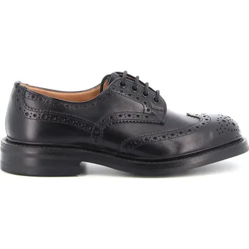 Schwarzer Kalb Dainite Brogue Derby , Herren, Größe: 40 EU - Tricker's - Modalova