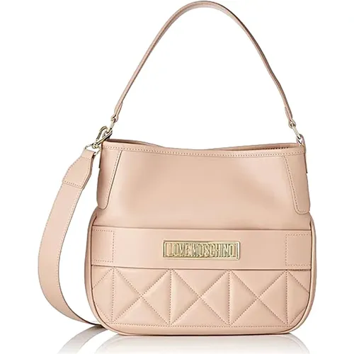 Stilvolle Lederhandtasche , Damen, Größe: ONE Size - Love Moschino - Modalova