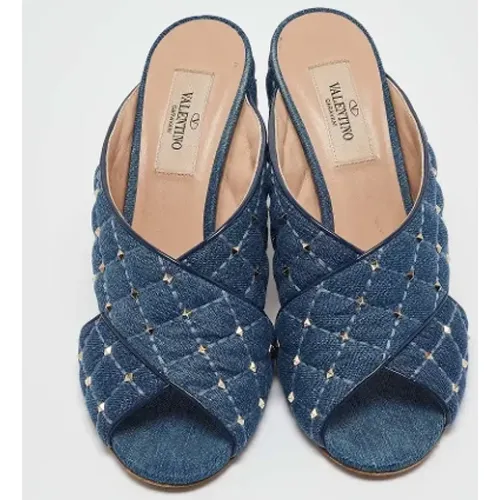 Pre-owned Denim sandals , female, Sizes: 4 UK - Valentino Vintage - Modalova