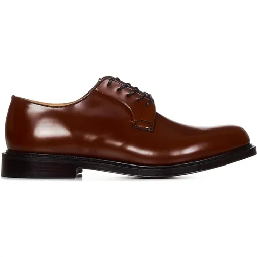 Leather Lace-Up Derby Shoes , male, Sizes: 8 1/2 UK - Church's - Modalova