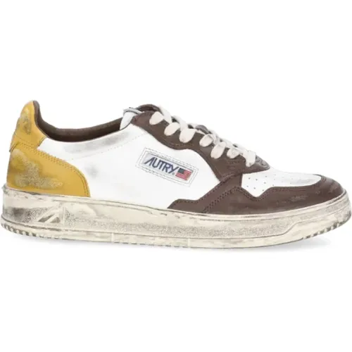 Leather Sneakers with Breathable Details , male, Sizes: 11 UK - Autry - Modalova