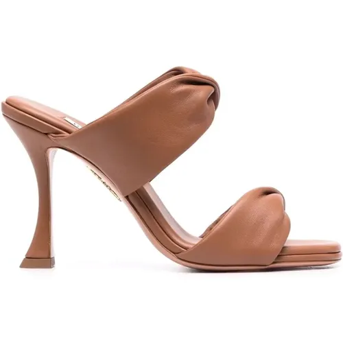 Elegant Leather High Heel Sandals , female, Sizes: 6 UK, 7 UK, 8 UK, 4 1/2 UK, 5 1/2 UK, 3 1/2 UK, 6 1/2 UK, 4 UK, 3 UK - Aquazzura - Modalova