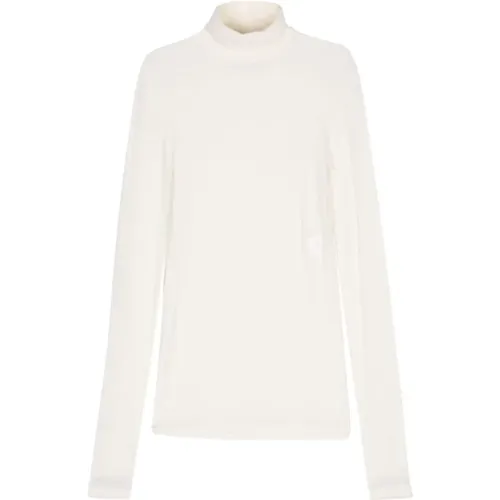 Cream Beige Turtleneck Sweater , female, Sizes: L, S - Alysi - Modalova