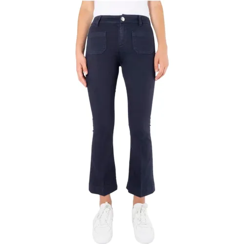 Francoise Flared Jeans with Logo Details , female, Sizes: W26 - Seafarer - Modalova