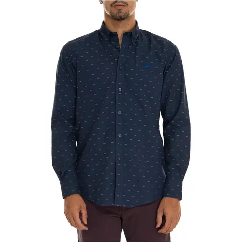 Button-Down Casual Shirt with Logo , male, Sizes: L, XL, M, S, 2XL - Harmont & Blaine - Modalova