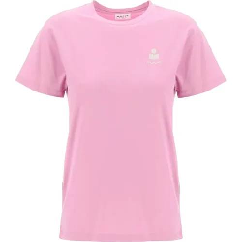 Organisches Baumwoll-Logo T-Shirt , Damen, Größe: XS - Isabel Marant Étoile - Modalova