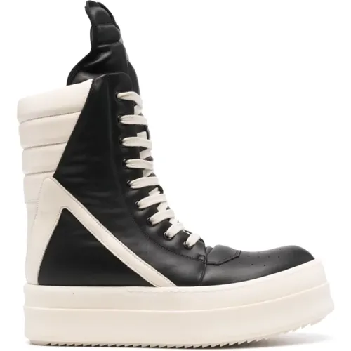 Leather Sneakers Mega Geobasket Style , male, Sizes: 9 UK, 6 UK, 7 UK - Rick Owens - Modalova