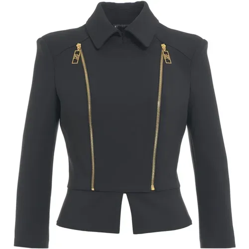 Schwarzer Blazer Aw24 Damenbekleidung , Damen, Größe: L - Elisabetta Franchi - Modalova