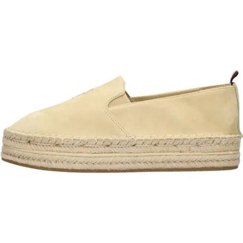 Embroided Flatform Espadrilles , female, Sizes: 8 UK - Tommy Hilfiger - Modalova