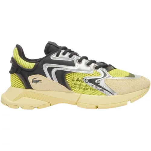 Contrast Sneakers L003 NEO Yellow/Black , male, Sizes: 5 1/2 UK, 9 UK, 8 UK, 8 1/2 UK - Lacoste - Modalova