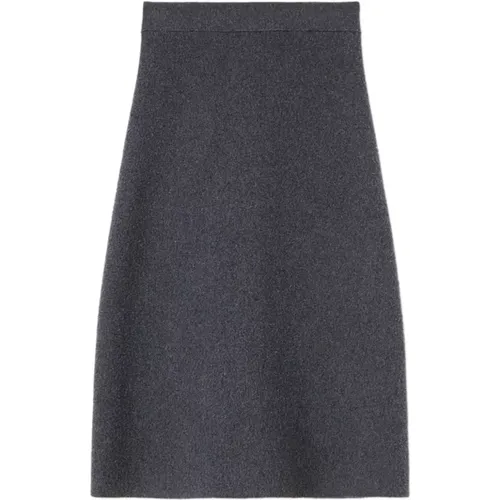 Grey Wool Blend A-Line Skirt , female, Sizes: S, XS - Jil Sander - Modalova