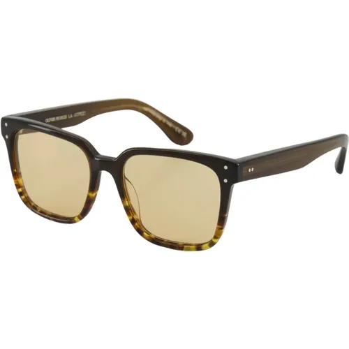 Rectangle Parcell Sunglasses /Espresso , unisex, Sizes: M - Oliver Peoples - Modalova